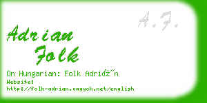 adrian folk business card